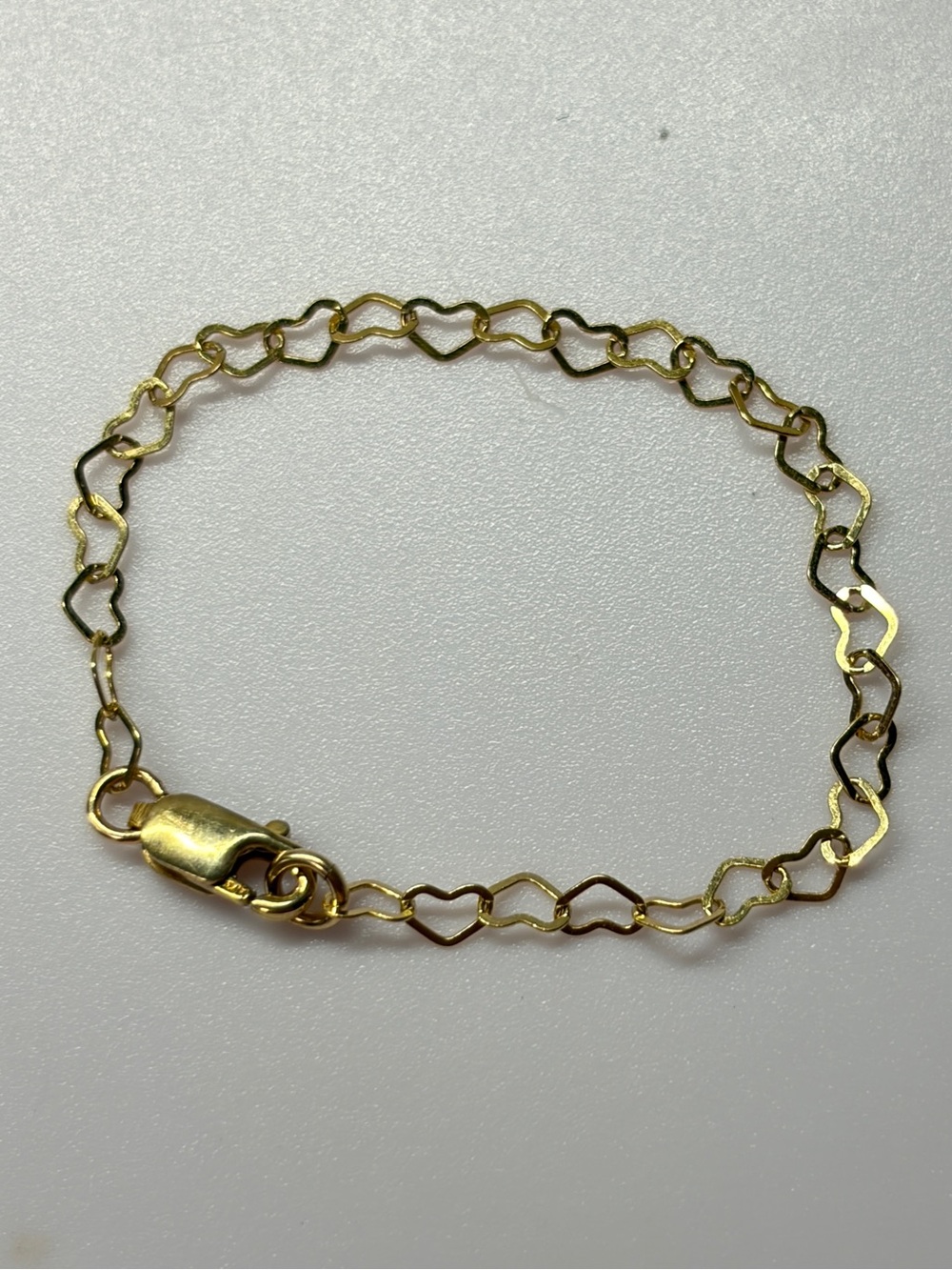 Gold Heart Link Bracelet for Women - Classic Heart Chain